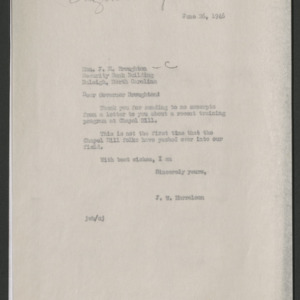 John William Harrelson Records -- Engineering Foundation, 1946