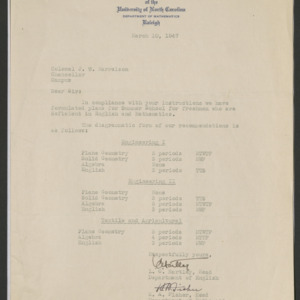 John William Harrelson Records -- Athletic Council, 1947