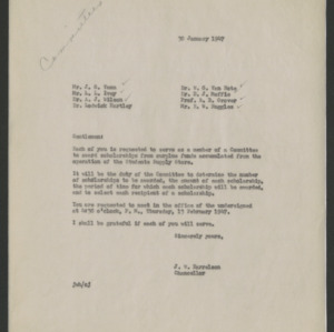 John William Harrelson Records -- Committees, 1947