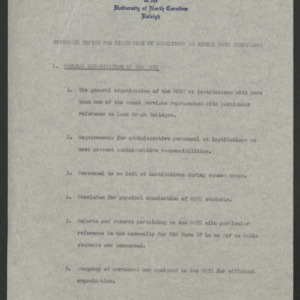 John William Harrelson Records. Military Department (R.O.T.C.) - General, 1950