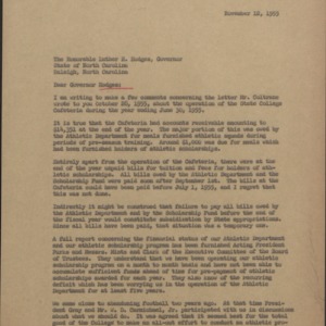 Governor Luther H. Hodges correspondence, 1955