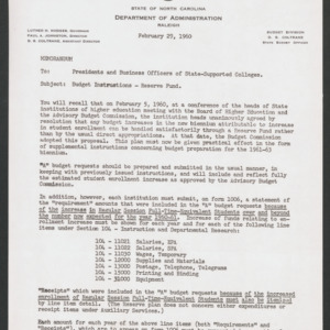 John Tyler Caldwell -- Department of Administration, 1959-1960