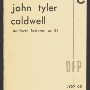 John Tyler Caldwell -- Invitations, 1959-1960