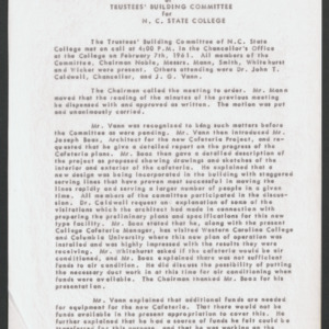 John Tyler Caldwell -- Board of Trustees (Building Committee), 1960-1961