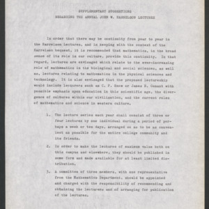 John Tyler Caldwell -- Committee: Ad hoc for Harrelson Fund, 1960-1961