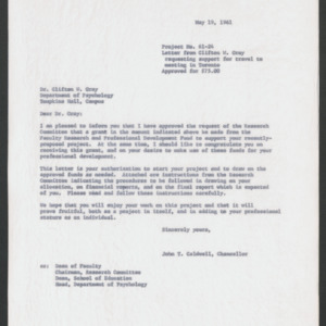 John Tyler Caldwell -- Committee: Research, 1960-1961
