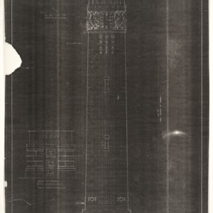 Memorial Bell Tower - Memorial Chime and Clock Tower - Architectural Drawings (Wm. Henry Deacy, Architect)