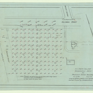 North Carolina State College Topographic Area for Proposed Textile Buildings (Nelson Hall), October 14, 1938