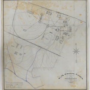 Topographic Map of A and M College Campus, Showing Steam Heating System, 1912-1913