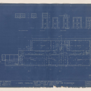 Mechanical Building [Page Hall] -- Second floor plan, 1921