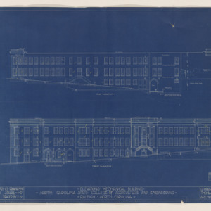 Mechanical Building [Page Hall] -- Elevations, 1921