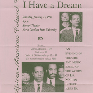 Twelfth Annual Martin Luther King, Jr. Cultural Festival Pre-Registration pamphlet, January 25, 1997