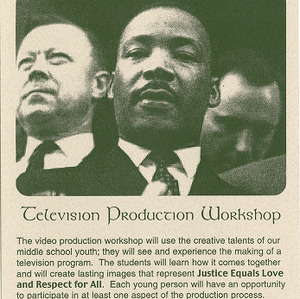 Sixteenth Annual Martin Luther King, Jr. Cultural Festival "Television Production Workshop" flier, January 20, 2001