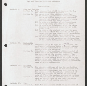 Gay and Lesbian Christian Alliance Constitution, undated