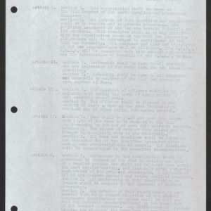North Carolina Gay Education Committee - NCSU Student Chapter Constitution, undated