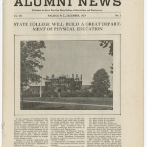 Alumni News, Vol. 7 No. 2, December 1923