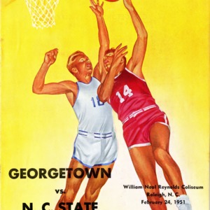 Program, Men's basketball, North Carolina State versus Georgetown, 24 February 1951