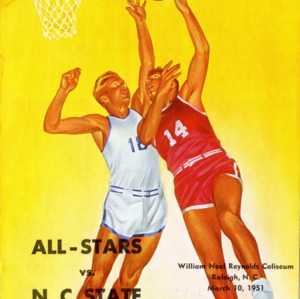 Program, Men's basketball, North Carolina State versus All-Stars, 10 March 1951
