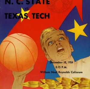 Program, Men's basketball, North Carolina State versus Texas Tech, 18 December 1954