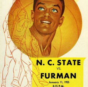Program, Men's basketball, North Carolina State versus Furman, 11 January 1955
