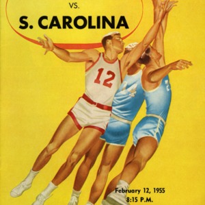 Program, Men's basketball, North Carolina State versus South Carolina, 12 February 1955