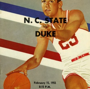 Program, Men's basketball, North Carolina State versus Duke, 15 February 1955