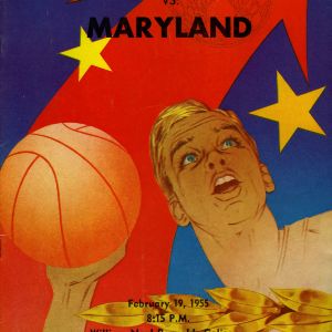 Program, Men's basketball, North Carolina State versus Maryland, 19 February 1955
