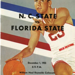 Program, Men's basketball, North Carolina State versus Florida State, 1 December 1955