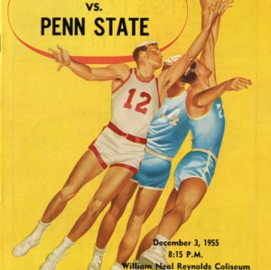 Program, Men's basketball, North Carolina State versus Penn State, 3 December 1955