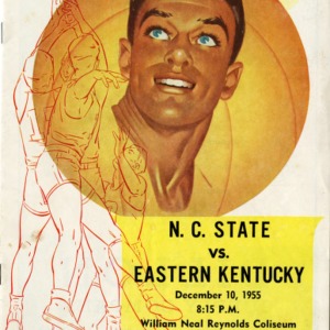 Program, Men's basketball, North Carolina State versus Eastern Kentucky, 10 December 1955
