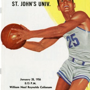 Program, Men's basketball, North Carolina State versus St. Johns, 28 January 1956