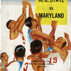 Program, Men's basketball, North Carolina State versus Maryland, 16 February 1956