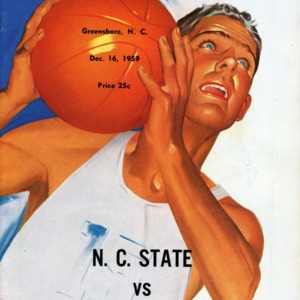 Program, Men's basketball, North Carolina State versus Villanova, 16 December 1959