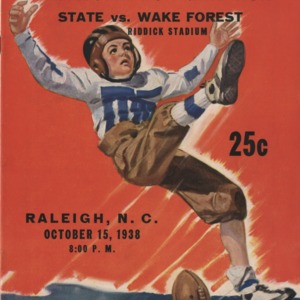 Program, Football, North Carolina State versus Wake Forest, 15 October 1938