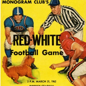 Program, Men's football, North Carolina State Red-White Football Game, 31 March 1962