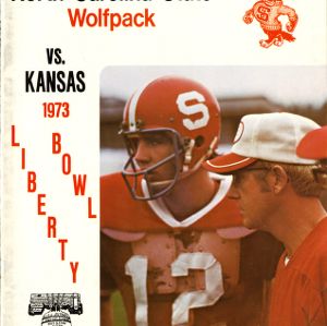 Program, Men's football, North Carolina State versus Kansas, 1973 Liberty Bowl