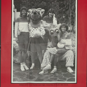 NC State Women's Volleyball brochure and schedule, 1984