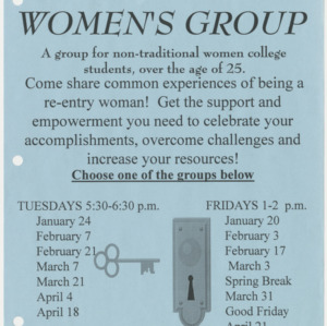 Reentry Women's Group flyer