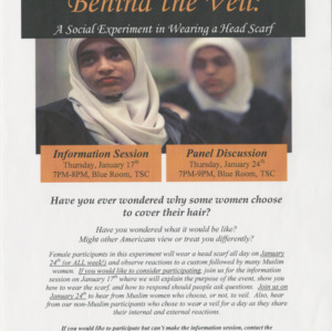 Behind the Veil: A Social Experiment in Wearing a Head Scarf flyer