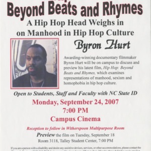 Hip Hop: Beyond Beats and Rhymes 2007 flyer