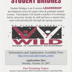Student Bridges Workshop 2007 flyer
