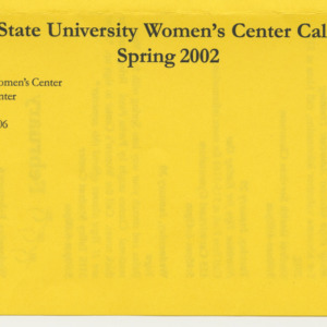 NC Sate University Women's Center Calendar, Spring 2002