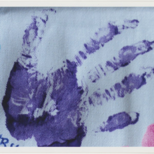 Purple Painted Handprint