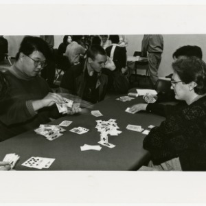 Students playing poker at Casino Night