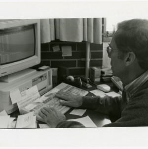 Dr. Weir at computer