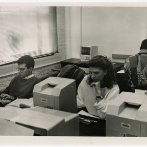 Students at computers in Tompkins Hall