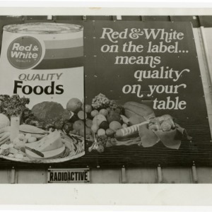 An advertisement for Red & White foods