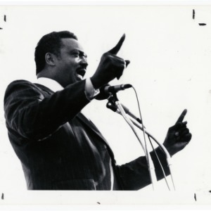 Jesse Jackson at the microphone