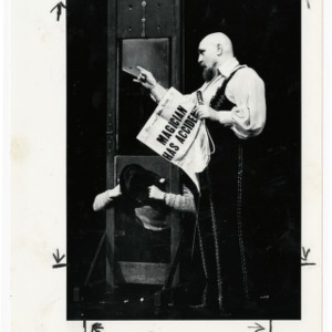 Magician performs on a student