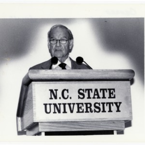 George McGovern speaks at North Carolina State University
